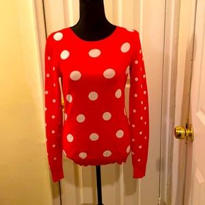 Express Reversible Polka Dot Sweater